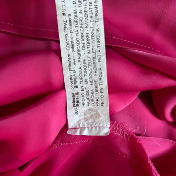 Zara Maxi Satin Strappy Cowl Neck Pink Formal Dress - Picture 6 of 6